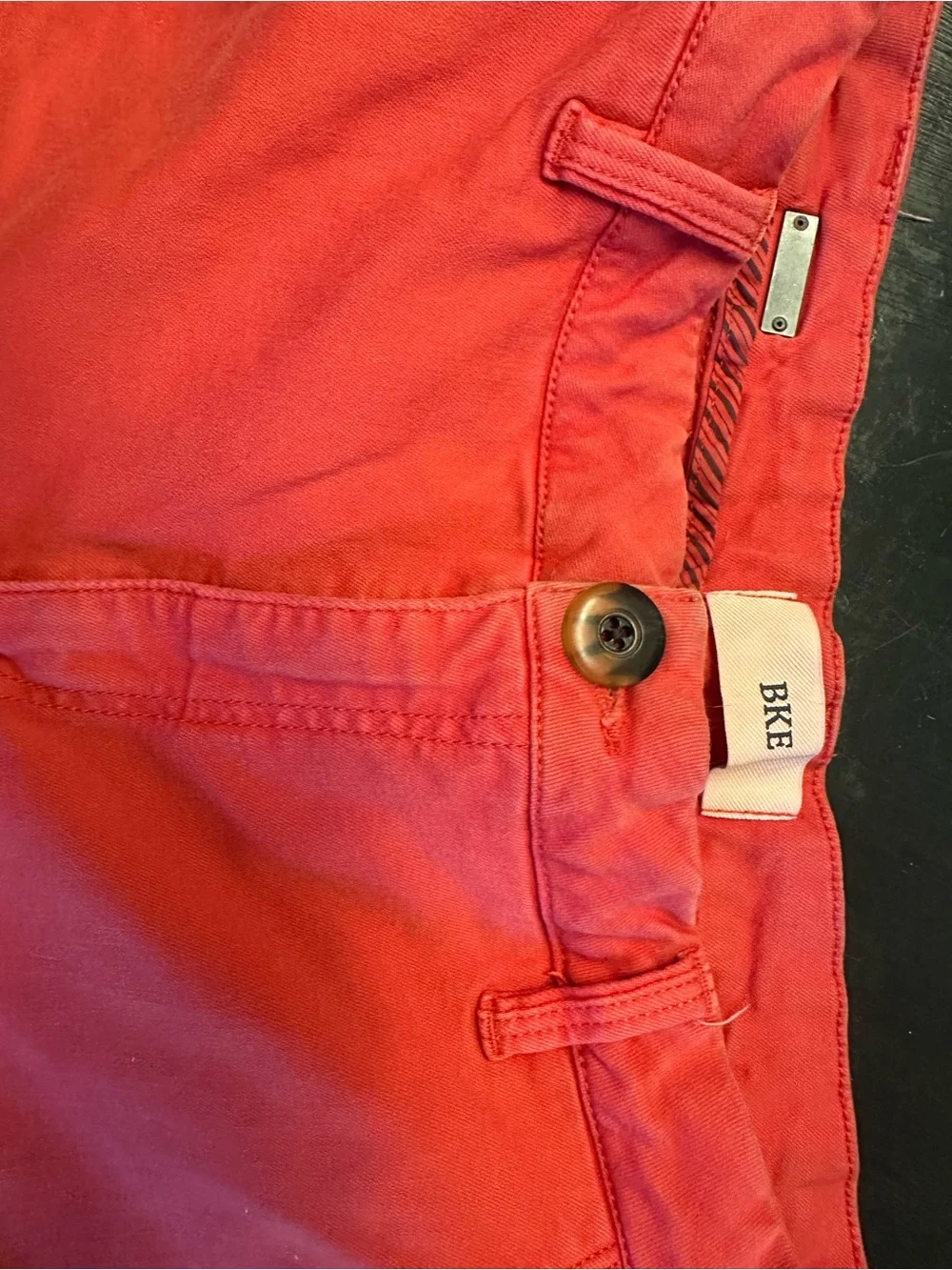 BKE Coral Pink High-Waist Shorts